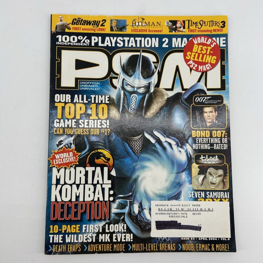 PSM Playstation Magazine Issue 83 Mortal Kombat Top 10 Bond 007 APR 2004